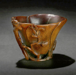Rhinoceros horn was again keenly sought, this time in the form of a libation cup, used to pour liquid as an offering to spirits or ancestors, which soared to the heavens, selling for $58,000 (hammer) against the modest estimate of $3,000 - $5,000.