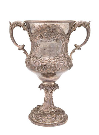The 1888 Coloured Champion of the World Boxing trophy – a Victorian sterling silver two-handled embossed trophy cup – will be auctioned from 10am Thursday April 23 by Mossgreen as part of its sporting memorabilia sale at 926-930 High Street, Armadale. The cup is engraved with the words “Presented to Peter Jackson, Coloured, Champion Boxer of the World, at the Alhambra, Brighton, Eng, Monday Decr 2nd 1889, By a Few Admirers of His Sterling Qualities”. 