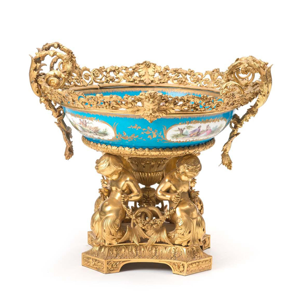 A grand Sevres porcelain and gilt bronze centrepiece is a major highlight of the Peterson Collection, formed over a lifetime by the late husband and wife team Burton “Pete” and Melda Peterson and housed in their Brisbane family home. Mossgreen has been asked to auction the collection in two sessions on Sunday June 18 at the Brisbane City Hall.