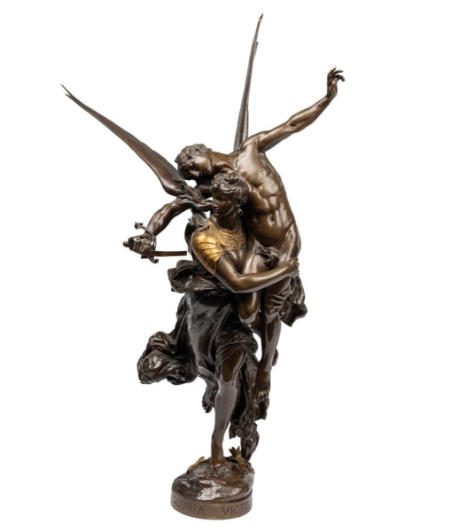 The circa 1889 gilded and patinated bronze sculpture entitled Gloria Victis (glory to the vanquished) (lot 153) by French sculptor Marius Jean Antonin Mercié (1845-1916) achieved the second-highest price at Gibson’s Auctions Autumn Series sale on May 16 in Melbourne, selling for $18,300 against an estimate of $10,000 - $15,000. The sale comprised 532 lots covering a comprehensive range of categories. 
