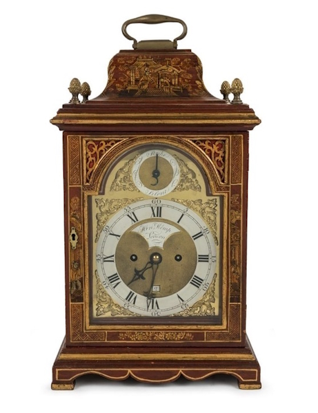 <p>Gold ingots and clocks were the order of the day at Melbourne-based Leski Auctions February decorative arts sale with examples of each bringing the top result of $20,000. This price was paid for four 24-carat gold ingots (lot 216a) and a circa 1775 London-based Henry Kemp clock with a fine scarlet lacquered bell top and spring table (lot 586). &nbsp;While the ingots were right on catalogue estimate, the clock easily beat its $12,000-$15,000 figure.</p> 