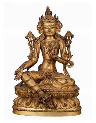 The gods were smiling on the Mossgreen 'Important Chinese Art' auction when the Imperial Chinese gilt-bronze figure of Avalokitesvara, estimated at $150,000 - $250,000, sold for $1 million hammer.