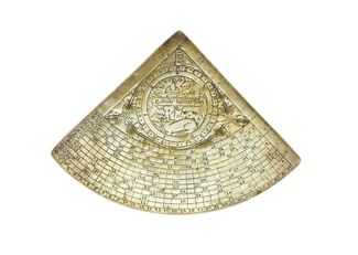 The brass quadrant was estimated at £150,000 to £200,000 and the auctioneer took the bidding from £80,000 to £140,000, just one less bid than the lower estimate, and then brought down the hammer without saying that the quadrant was unsold.
