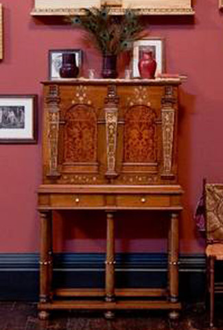 There is still hope yet, for strange marriages, writes Terry Ingram. An ivory inlaid and marquetry cabinet on stand is proving to be one of the great finds of the Australian saleroom, apparently despite being one.