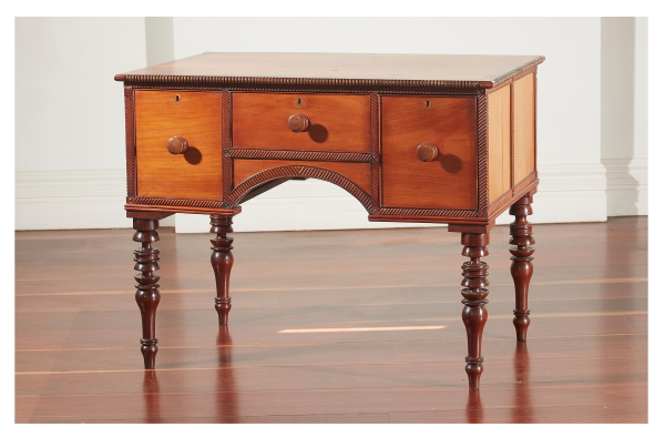 Trevor Kennedy, former journalist and right-hand man to Australian media tycoon the late Kerry Packer, is auctioning much of his colonial furniture, silver and other collectables through Gibson’s Auctions over two days on Sunday June 6 and Monday June 7. Among the highlights is an early 19th century colonial cedar and blackwood sideboard (above) which carries a $20,000-$30,000 catalogue estimate.